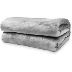 Hengda Couverture Câline Couverture Polaire Flanelle Gris 210g/carré 130X170CM