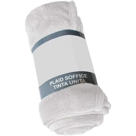 EMMEVI Plaid Couverture Très Doux Couleur Unie 3 Mesures Polaire Chaude Gris Clair - 220x240 Cm 3 EMMEVI Plaid Couverture Très Doux Couleur Unie 3 Mesures Polaire Chaude Gris Clair - 220x240 Cm