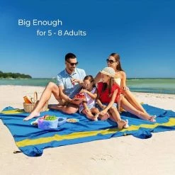 ZHUOXUAN Couverture De Plage, Coussin De Couverture De Plage Sans Sable 108 "x 84" Pour Empêcher Le Sable, Adapté Pour 5-8 Adultes, Très Grand Tapis D'extérieur Léger, Adapté Pour Les Voyages De Camping Et La Randonnée -Plaid et couverture Soldes 51447256 3