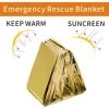 ZHUOXUAN Couverture Survie 10 Pack 210 X 160 Cm Couverture De Survie D'urgence Couverture De Survie Camping Or/Argent Parfaite Pour Les Marathons De Survie En Plein Air Ou Les Premiers Soins