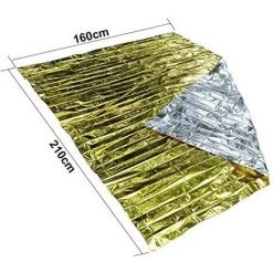ZHUOXUAN Couverture Survie 10 Pack 210 X 160 Cm Couverture De Survie D'urgence Couverture De Survie Camping Or/Argent Parfaite Pour Les Marathons De Survie En Plein Air Ou Les Premiers Soins -Plaid et couverture Soldes 51452103 5