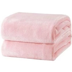 ZHUOXUAN Plaid Couverture Polaire Rose Couverture De Lit Douce Et Chaude Plaid Jeté De Canapé Flanelle