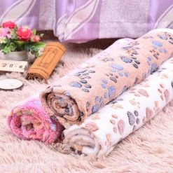 ZHUOXUAN Doux Chaud Animal Molleton Couverture Lit Mat Couverture Coussin Chien Chiot Animal 3 Pièces