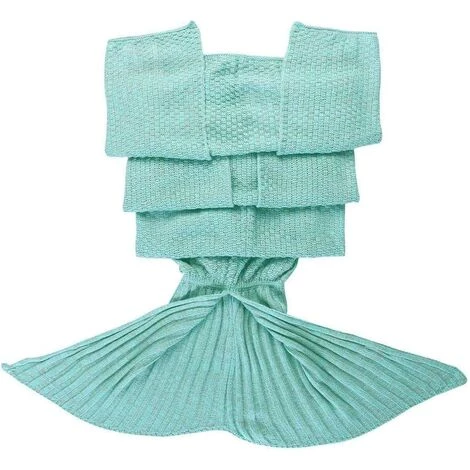 LITZEE Tricot Queue De Sirène, Couverture, Doux Et Chaud. Sac De Couchage, Couverture Queues De Sirènes, Cadeau - Green 4 LITZEE Tricot Queue De Sirène, Couverture, Doux Et Chaud. Sac De Couchage, Couverture Queues De Sirènes, Cadeau - Green – Image 2
