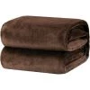 LITZEE Couverture Confortable Couverture Moelleuse, Couverture Extra Douce Et Chaude Dans Le Salon, Couverture En Molleton De Flanelle 150x200 Cm, Infroissable / Anti-décoloration Comme Couverture De Canapé Ou Couvre-lit - Marron -Plaid et couverture Soldes 51547156 1