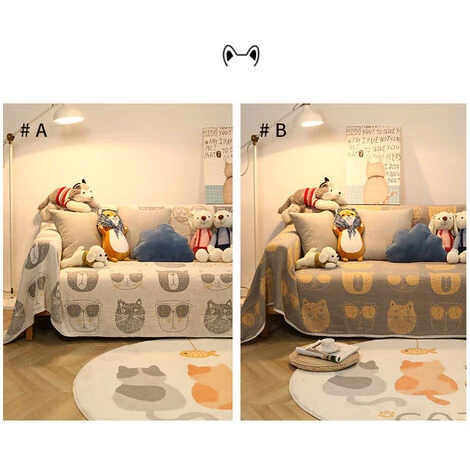 LITZEE Plaid Et Couvre-lit En Coton, Jeté De Canapé Dessus De Lit En Coton Naturel, Coton Couverture Canapé Simple (200 * 150cm) 6 LITZEE Plaid Et Couvre-lit En Coton, Jeté De Canapé Dessus De Lit En Coton Naturel, Coton Couverture Canapé Simple (200 * 150cm) – Image 4