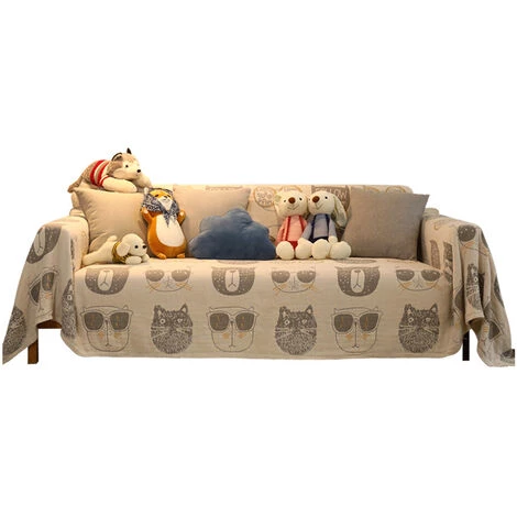 LITZEE Plaid Et Couvre-lit En Coton, Jeté De Canapé Dessus De Lit En Coton Naturel, Coton Couverture Canapé Simple (100 * 160cm) 4 LITZEE Plaid Et Couvre-lit En Coton, Jeté De Canapé Dessus De Lit En Coton Naturel, Coton Couverture Canapé Simple (100 * 160cm) – Image 2