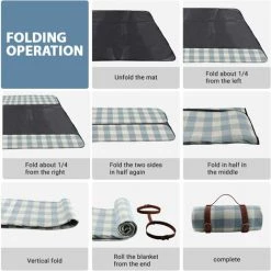 DECKON Esportic Couverture De Pique-Niques, Tapis De Pique-Nique,150X200CM Couverture Picnique, Couverture De Plage Anti Sable, Grande Pliable -Plaid et couverture Soldes 51585779 4