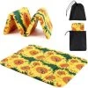 Tapis En Mousse Pliable Camping,Betterlife Tapis De Sol Étanche Extérieur Pliable XPE Tapis De Siège Isolant Thermique Pour Jardin Pique-Nique Camping Randonnée Stade Park (Imprimé De Tournesol)