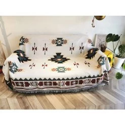 AIDUCHO Jeté De Canapé Tissé Moelleux, Serviette De Canapé, Jeté De Lit Universel, Plaid De Fauteuil, Couverture De Canapé Polyester (180x180 Cm)