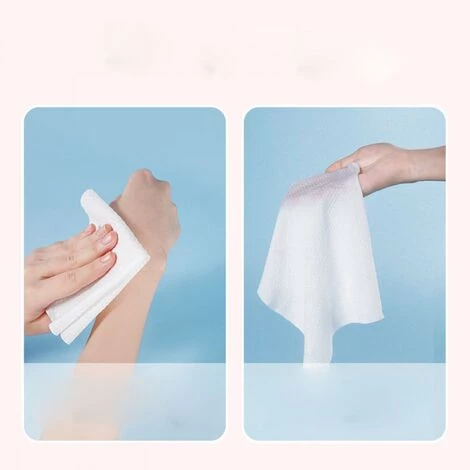 THSINDE Lingettes Faciales Jetables, Lingettes Sèches En Coton PTN, Mouchoirs En Coton, 100 % Coton, Lingettes De MaquillageRoll Bucket/Bleu Foncé- (Sac Cadeau Avec Cordon) 4 THSINDE Lingettes Faciales Jetables, Lingettes Sèches En Coton PTN, Mouchoirs En Coton, 100 % Coton, Lingettes De MaquillageRoll Bucket/Bleu Foncé- (Sac Cadeau Avec Cordon) – Image 2