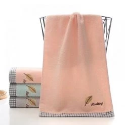 THSINDE 100% Coton, Très Absorbant, Serviette De Bain, Super Douce, 1 ServietteRose 34*74cm