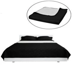 YOUTHUP Couvre-lits à Double C?tés Noir/Blanc 230 X 260 Cm - Noir 7 YOUTHUP Couvre-lits à Double C?tés Noir/Blanc 230 X 260 Cm - Noir -Plaid et couverture Soldes 51856829 2