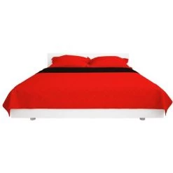 YOUTHUP Couvre-lit Double Face Matelassé Rouge Et Noir 220 X 240 Cm - Multicolore -Plaid et couverture Soldes 51856946 3