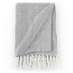 YOUTHUP Couverture Coton à Chevrons 220 X 250 Cm Gris - Gris 9 YOUTHUP Couverture Coton à Chevrons 220 X 250 Cm Gris - Gris -Plaid et couverture Soldes 51860762 3