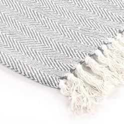 YOUTHUP Couverture Coton à Chevrons 220 X 250 Cm Gris - Gris 10 YOUTHUP Couverture Coton à Chevrons 220 X 250 Cm Gris - Gris -Plaid et couverture Soldes 51860762 4