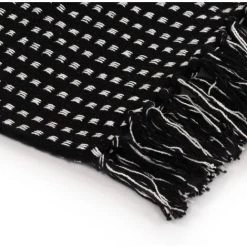 YOUTHUP Couverture Coton à Carreaux 160 X 210 Cm Noir - Noir -Plaid et couverture Soldes 51860790 4