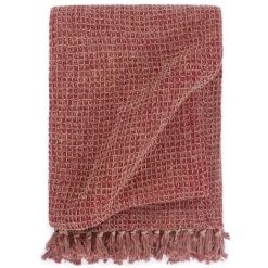 YOUTHUP Couverture En Coton 125 X 150 Cm Bordeaux - Rouge
