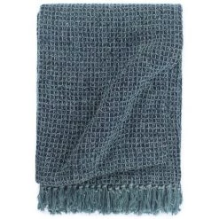 YOUTHUP Couverture En Coton 125 X 150 Cm Bleu Indigo - Bleu