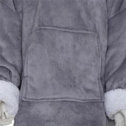 ATMOSPHERA, CRATEUR D'INTRIEUR Plaid Sweat Manche "Flan" 80x115cm Gris Galet -Plaid et couverture Soldes 51909753 3