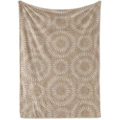 HOME MANIA Couverture Joy - Plaid - Pour Canape, Lit, Chambre -Brun, Beige En Microfibre, 150 X 200 Cm -Plaid et couverture Soldes 51968378 2