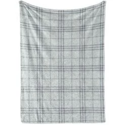 HOME MANIA Couverture Tweed - Plaid - Pour Canape, Lit, Chambre -Gris En Microfibre, 150 X 200 Cm -Plaid et couverture Soldes 51968395 2
