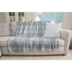 HOME MANIA Couverture Tweed - Plaid - Pour Canape, Lit, Chambre -Gris En Microfibre, 150 X 200 Cm -Plaid et couverture Soldes 51968395 3