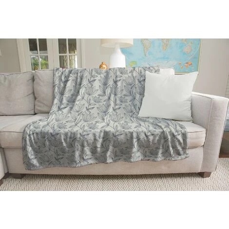 HOME MANIA Couverture Tender Light - Plaid - Pour Canape, Lit, Chambre -Gris En Microfibre, 120 X 160 Cm 5 HOME MANIA Couverture Tender Light - Plaid - Pour Canape, Lit, Chambre -Gris En Microfibre, 120 X 160 Cm – Image 3