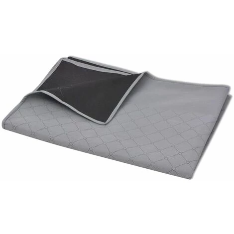 Topdeal Couverture De Pique-nique Gris Et Noir 150 X 200 Cm 5 Topdeal Couverture De Pique-nique Gris Et Noir 150 X 200 Cm – Image 3