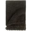 Topdeal Couverture En Coton 125 X 150 Cm Anthracite/Marron -Plaid et couverture Soldes 52080974 1