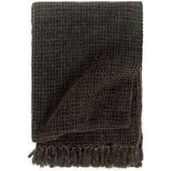 Topdeal Couverture En Coton 160 X 210 Cm Anthracite/Marron