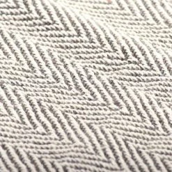 Topdeal Couverture Coton à Chevrons 160 X 210 Cm Gris -Plaid et couverture Soldes 52085186 3