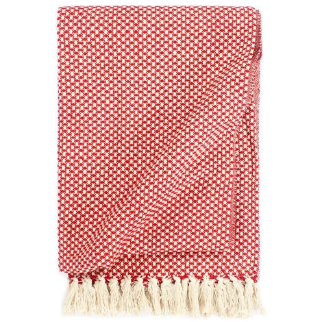 Topdeal Couverture En Coton 220 X 250 Cm Rouge 3 Topdeal Couverture En Coton 220 X 250 Cm Rouge