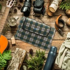 Relaxdays Couverture Pique-nique Picnic Plaid Imperméable Fleurs 200x200cm Cm Poignée Isolation Tapis, Vert Gris -Plaid et couverture Soldes 52202360 3