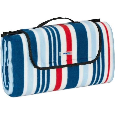 Relaxdays Couverture Pique-nique XXL, 200x200 Cm, Natte De Plage Polaire, Imperméable, Tapis Extérieur, Poignée, Coloré 3 Relaxdays Couverture Pique-nique XXL, 200x200 Cm, Natte De Plage Polaire, Imperméable, Tapis Extérieur, Poignée, Coloré