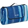 Relaxdays Couverture Pique-nique XXL, 200x200 Cm, Tapis De Plage Polaire, Rayé, Isolation Thermique, Imperméable, Bleu -Plaid et couverture Soldes 52205360 1