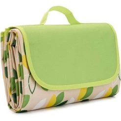 ECHOO Tapis De Plage Couverture De Pique-Nique, 145X 180 CM Grand Imperméable Couverture Picnic Avec Poignée,Couverture De Plage Pour Camping, Randonnée Et Jardin