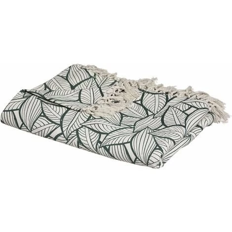 ATMOSPHERA, CRÉATEUR D'INTÉRIEUR Jeté De Lit 160x220 Cm Palma Coton - Vert 3 ATMOSPHERA, CRÉATEUR D'INTÉRIEUR Jeté De Lit 160x220 Cm Palma Coton - Vert