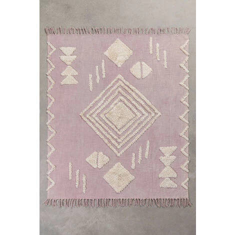 Couverture Plaid En Coton Oryus SKLUM Coton - Rose Guimauve 4 Couverture Plaid En Coton Oryus SKLUM Coton - Rose Guimauve – Image 2