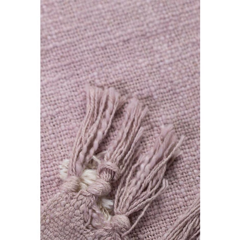 Couverture Plaid En Coton Oryus SKLUM Coton - Rose Guimauve 6 Couverture Plaid En Coton Oryus SKLUM Coton - Rose Guimauve – Image 4