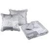 LOVELY CASA Boutis 260x240 Avec 2 Taies Et Sac Bonnie Gris - Gris -Plaid et couverture Soldes 52970857 1