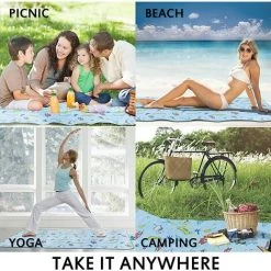 ALMI Couverture De Pique-Nique Extérieure Imperméable Avec Poignée De Transport, Résistante Au Sable, Antidérapante, Lavable En Machine, Adaptée Aux Parcs, Aux Plages, Aux Randonnées, Au Camping. 10 ALMI Couverture De Pique-Nique Extérieure Imperméable Avec Poignée De Transport, Résistante Au Sable, Antidérapante, Lavable En Machine, Adaptée Aux Parcs, Aux Plages, Aux Randonnées, Au Camping. -Plaid et couverture Soldes 53417279 4