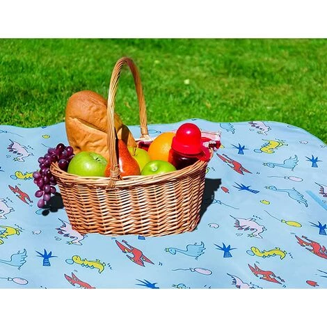 ALMI Couverture De Pique-Nique Extérieure Imperméable Avec Poignée De Transport, Résistante Au Sable, Antidérapante, Lavable En Machine, Adaptée Aux Parcs, Aux Plages, Aux Randonnées, Au Camping. 7 ALMI Couverture De Pique-Nique Extérieure Imperméable Avec Poignée De Transport, Résistante Au Sable, Antidérapante, Lavable En Machine, Adaptée Aux Parcs, Aux Plages, Aux Randonnées, Au Camping. – Image 5