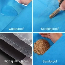 ALMI Tapis De Plage, 210*200cm Couverture De Pique-Nique Imperméable Anti-Sable Portable Avec 4 Piquets Pour Plage Camping Picnic Randonnée Ect Les Èvénements En Extérieur 9 ALMI Tapis De Plage, 210*200cm Couverture De Pique-Nique Imperméable Anti-Sable Portable Avec 4 Piquets Pour Plage Camping Picnic Randonnée Ect Les Èvénements En Extérieur -Plaid et couverture Soldes 53417397 3