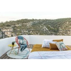 Chemin De Lit Brodé Isac Multico 90 X 240 Cm Vivaraise - MULTICO -Plaid et couverture Soldes 53502342 3