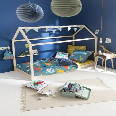 FUTURE HOME Plaid Enfant Polyester Gris 130x150cm Dino - Gris 5 FUTURE HOME Plaid Enfant Polyester Gris 130x150cm Dino - Gris – Image 3