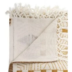 ATMOSPHERA, CRÉATEUR D'INTÉRIEUR Jeté De Lit 160x220 Cm Zohra Coton - Blanc -Plaid et couverture Soldes 53517885 3