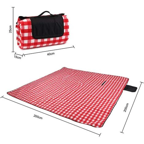 BARES 2 * 2m Couvertures Tapis De Pique-Nique Imperméable Résistant à L'humidité Et Résistant à L'usure Portable Couverture De Camping Tapis Pour Plage Randonnée Voyage Jardin Nappe Avec Poignée 4 BARES 2 * 2m Couvertures Tapis De Pique-Nique Imperméable Résistant à L'humidité Et Résistant à L'usure Portable Couverture De Camping Tapis Pour Plage Randonnée Voyage Jardin Nappe Avec Poignée – Image 2