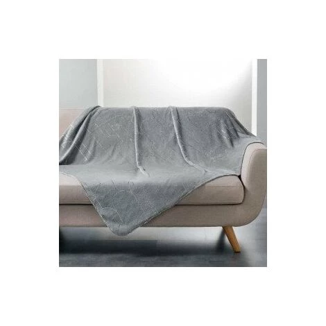 DOUCEUR D'INTRIEUR Plaid Doux (150 Cm) Domea Gris 3 DOUCEUR D'INTRIEUR Plaid Doux (150 Cm) Domea Gris