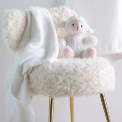 LOVELY CASA Plaid Doux (75 Cm) Et Peluche Timon Blanc -Plaid et couverture Soldes 53565876 2